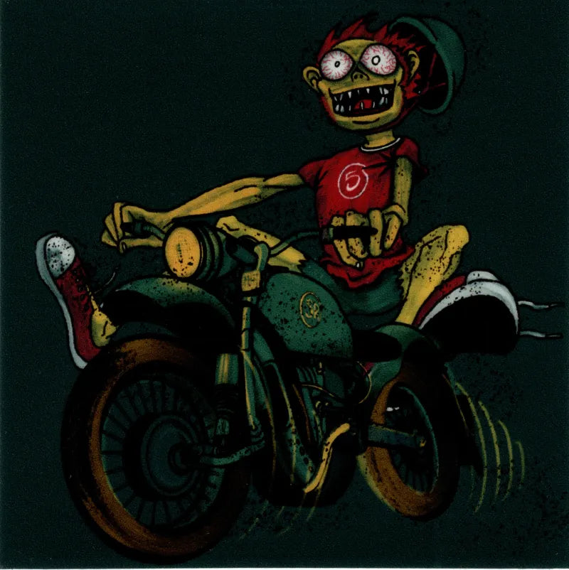 Snot Roket Motorcycle Man 3"x3" (Sticker)
