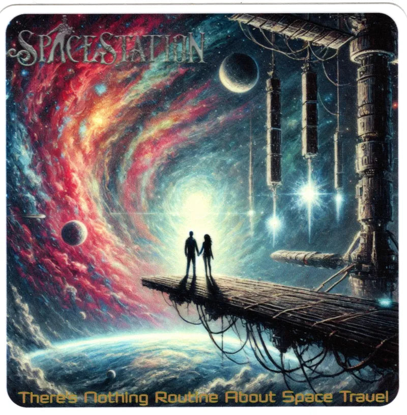 SpaceStation Nothing Routine art 4"x4" (Sticker)