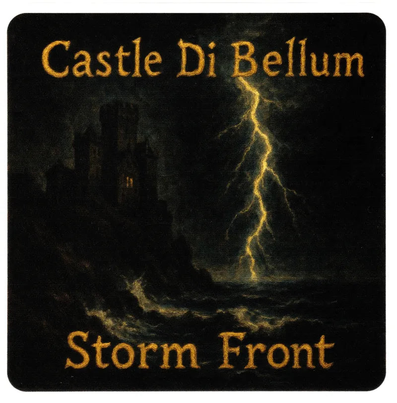 Castle Di Bellum Storm Front 4"x4" (Sticker)